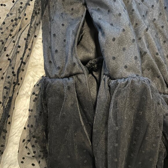 Anasofia Black Tulle Dress - Picture 7 of 16